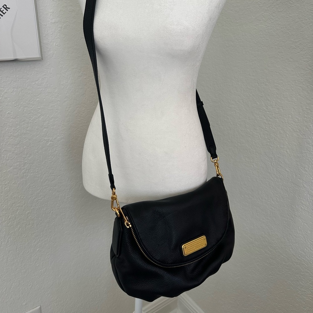 Marc Jacobs Natasha Q Black Leather Crossbody Bag